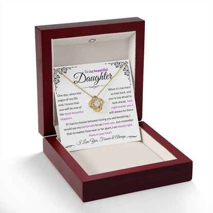 TO MY DAUGHTER FROM DAD - Premium Love Knot Necklace