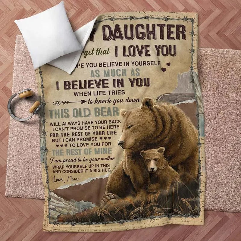 BLANKET FOR DAUGHTER - GIFT FROM MOM - COMFORT & WARMTH GIFT