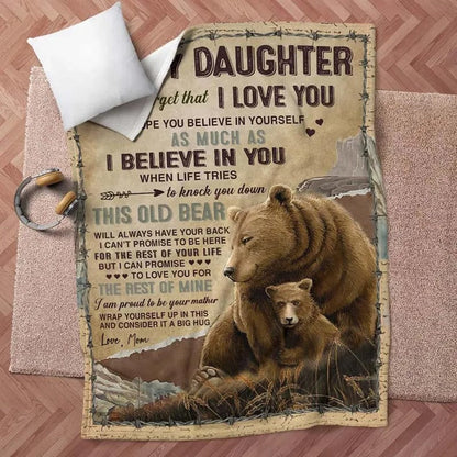 BLANKET FOR DAUGHTER - GIFT FROM MOM - COMFORT & WARMTH GIFT