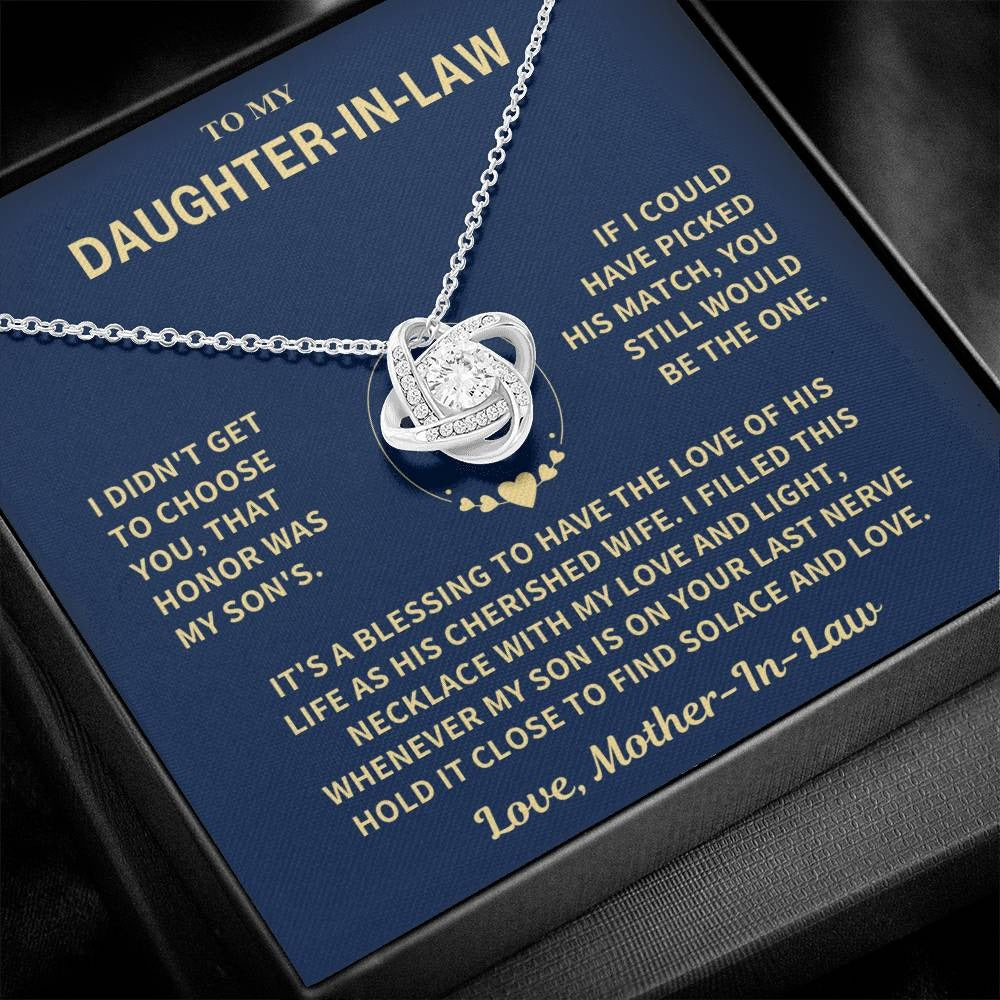TO MY DAUGHTER FROM MOM - Premium Love Knot Necklace