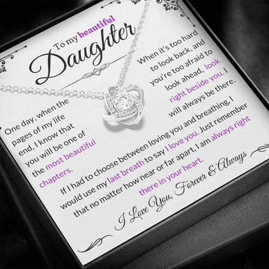 TO MY DAUGHTER FROM DAD - Premium Love Knot Necklace