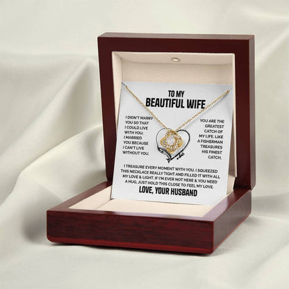 TO MY WIFE FROM HUSBAND - Premium Love Knot Necklace