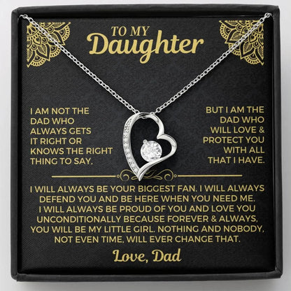 TO MY DAUGHTER "Whenever Your Crown Gets Heavy" - GIFT FROM DAD - Forever Love Necklace