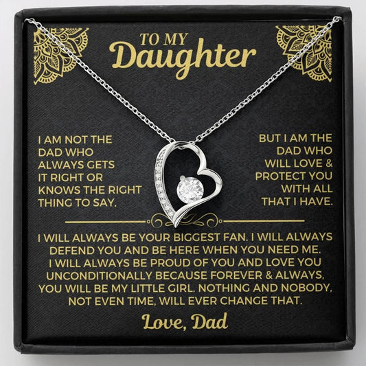TO MY DAUGHTER "Whenever Your Crown Gets Heavy" - GIFT FROM DAD - Forever Love Necklace