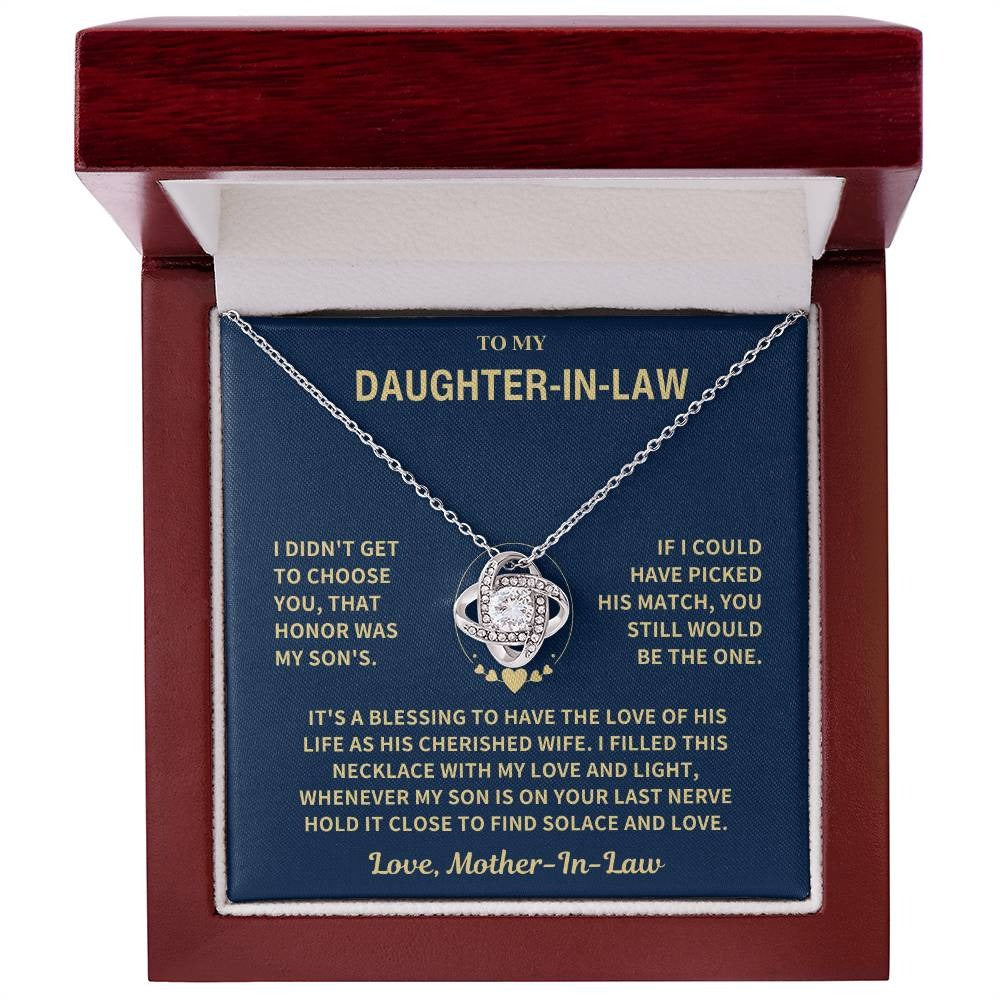 TO MY DAUGHTER FROM MOM - Premium Love Knot Necklace