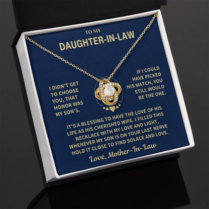 TO MY DAUGHTER FROM MOM - Premium Love Knot Necklace