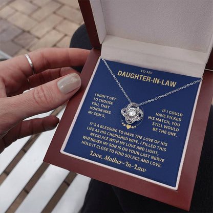 TO MY DAUGHTER FROM MOM - Premium Love Knot Necklace