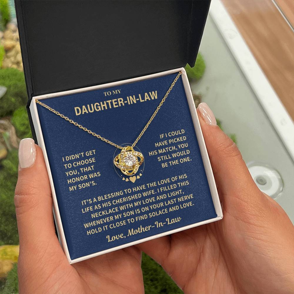 TO MY DAUGHTER FROM MOM - Premium Love Knot Necklace