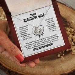 TO MY WIFE FROM HUSBAND - Premium Love Knot Necklace