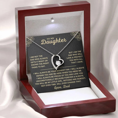 TO MY DAUGHTER "Whenever Your Crown Gets Heavy" - GIFT FROM DAD - Forever Love Necklace
