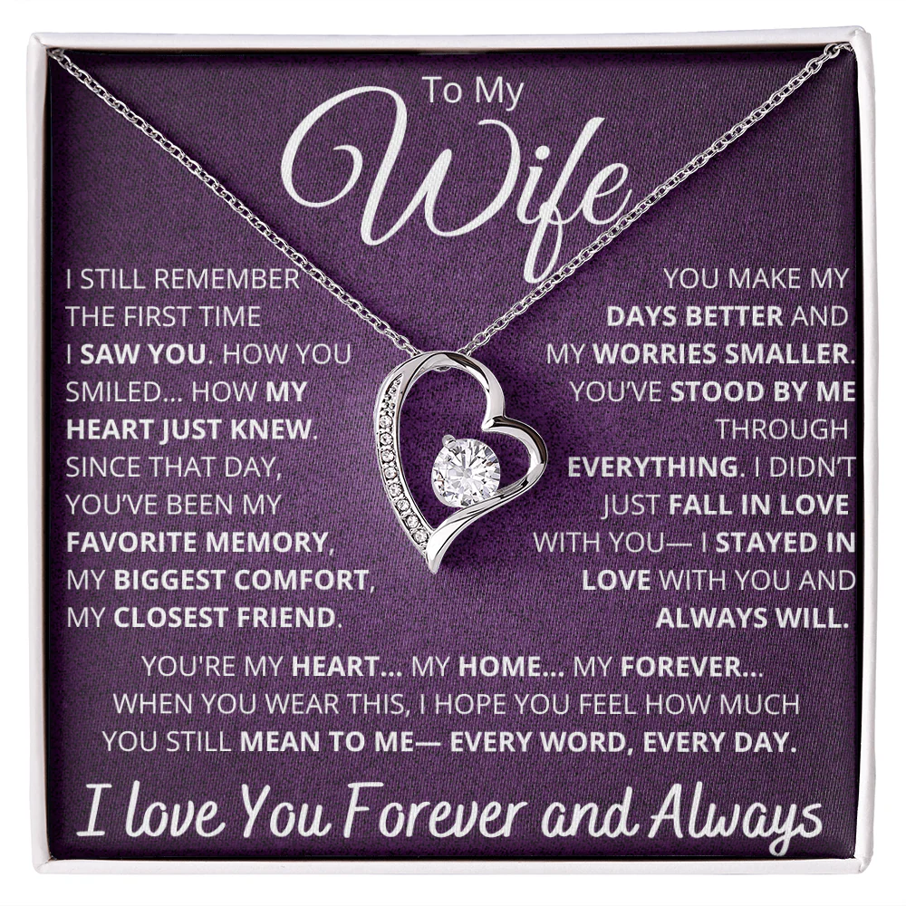 TO MY WIFE "Whenever Your Crown Gets Heavy" - GIFT FROM HUSBAND - Forever Love Necklace