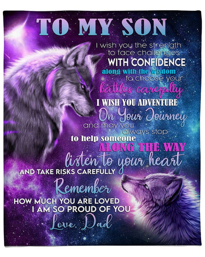 Special Gift For Your Son Blanket "Listen To You Heart" - From Dad (SKUB12-139)