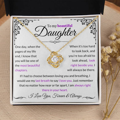 TO MY DAUGHTER FROM DAD - Premium Love Knot Necklace