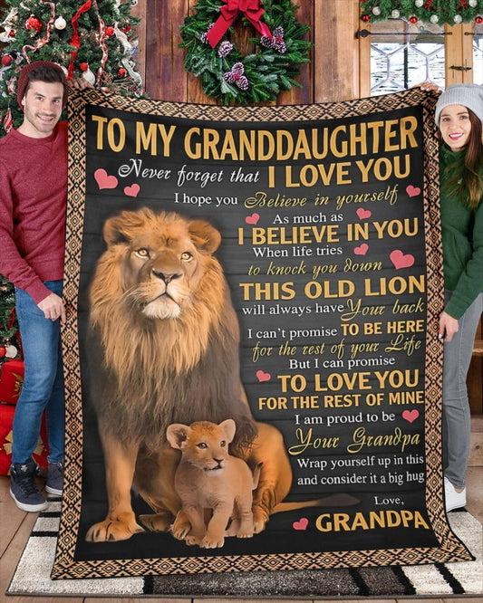 TO MY GRANDDAUGHTER - GIFT FOR GRANDDAUGHTER - Sherpa Fleece Quilt Blanket (SKUB07-184)