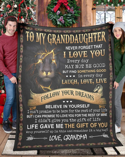 BLANKET FOR GRANDDAUGHTER – COMFORT & WARMTH GIFT FROM GRANDMA  Sherpa Fleece Quilt Blanket NTTD00 (SKUB09-41)