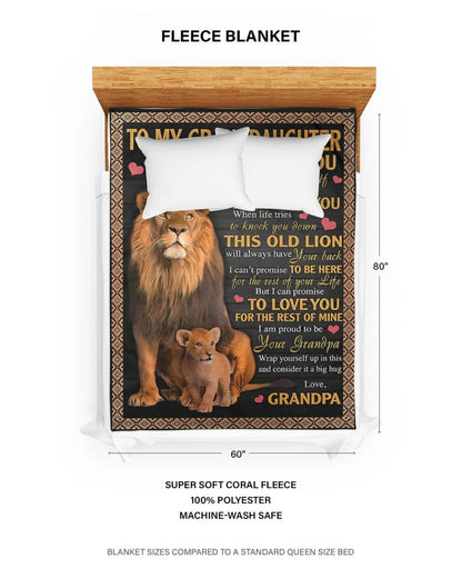 TO MY GRANDDAUGHTER - GIFT FOR GRANDDAUGHTER - Sherpa Fleece Quilt Blanket (SKUB07-184)