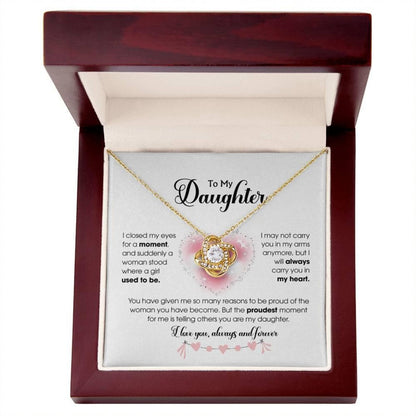 TO MY DAUGHTER FROM DAD - Premium Love Knot Necklace