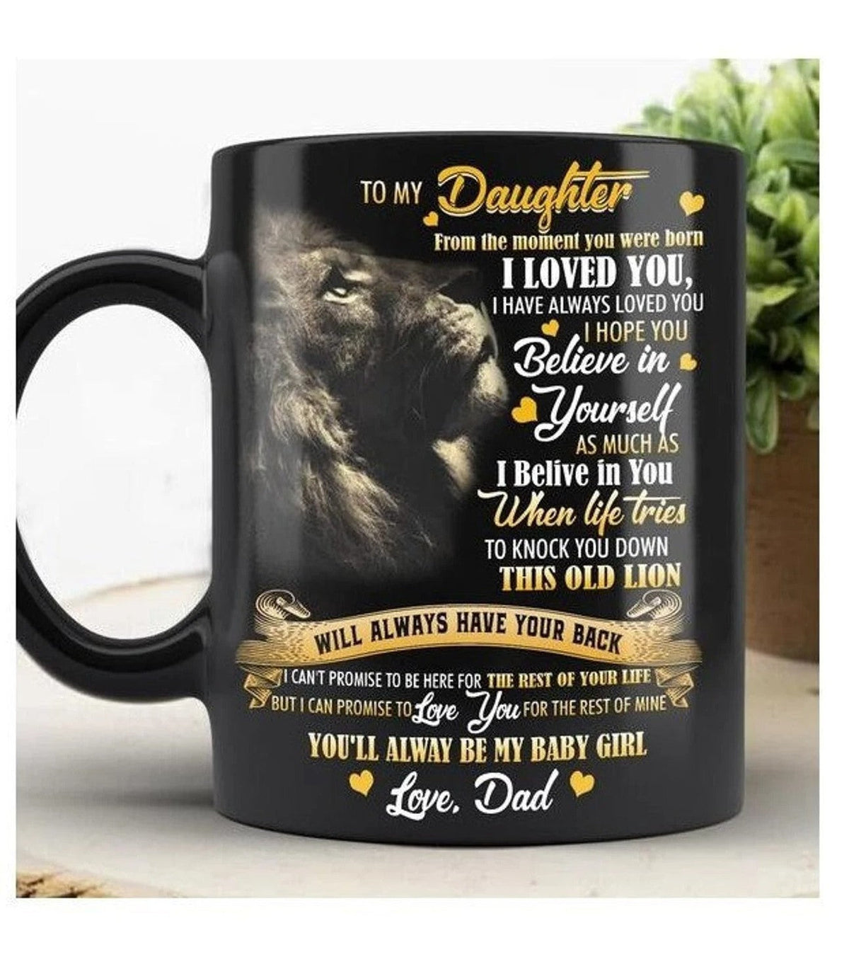 TO DAUGHTER LION MUG - GIFT FROM DAD - TIEN00