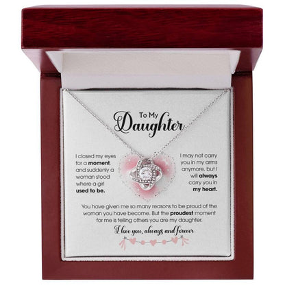 TO MY DAUGHTER FROM DAD - Premium Love Knot Necklace