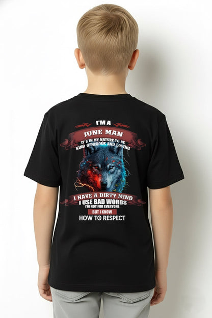JUNE - KNOW HOW TO RESPECT - BIRTHDAY T-SHIRT FOR MEN - KATE06 / male (SKU12-162-06)