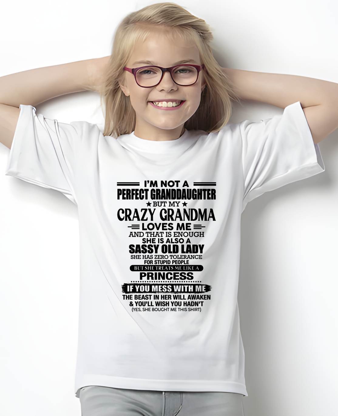 I AM NOT A PERFECT GRANDDAUGHTER  - GIFT FROM GRANDMA -NIKI00 - (SKU2607-189-00)