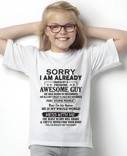 DECEMBER – Sorry I Am Already Taken By A Freaking Awesome Guy – FROM HUSBAND TO WIFE – KATE12 (SKU26T-01108-12)