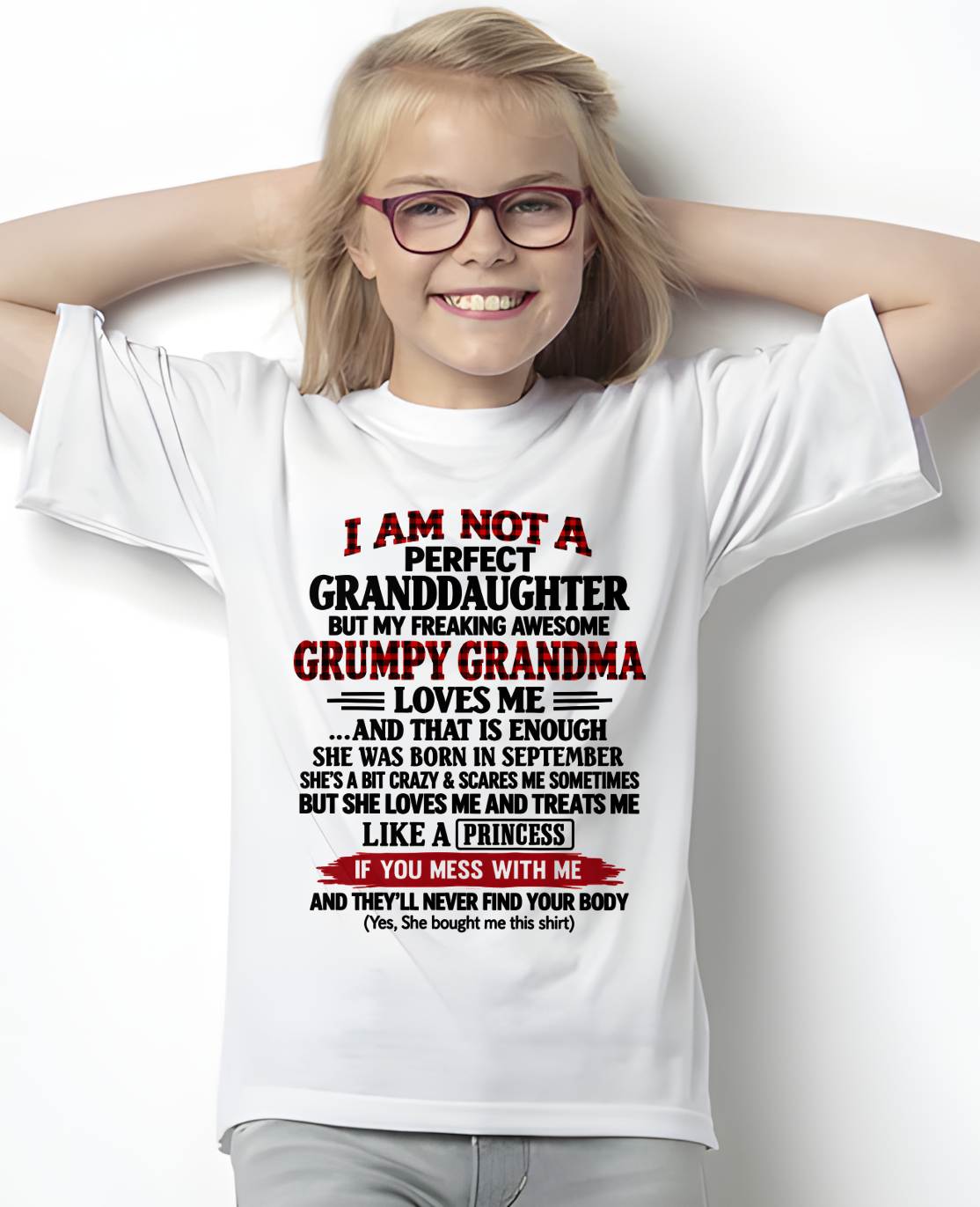 SEPTEMBER - I AM NOT A PERFECT GRANDDAUGHTER  - GIFT FROM GRANDMA -NIKI09 - (SKU2610-50-09)