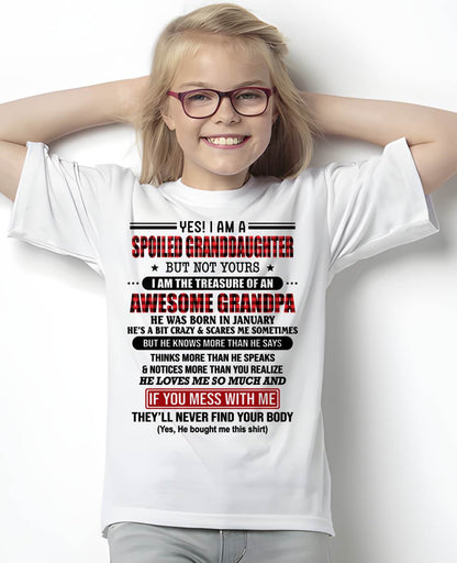 JANUARY - YES! I'M A SPOILED GRANDDAUGHTER - GIFT FROM GRANDPA - NIKI01 (SKU26T-01317-01)