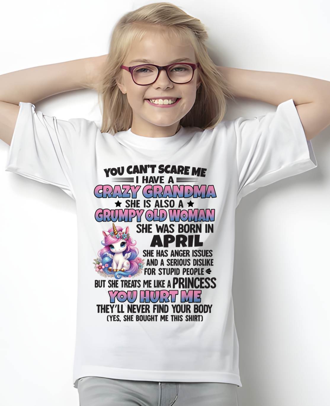 APRIL - YOU CAN'T SCARE ME - GIFT FROM GRANDMA - KATE04 (SKU09-106-04)