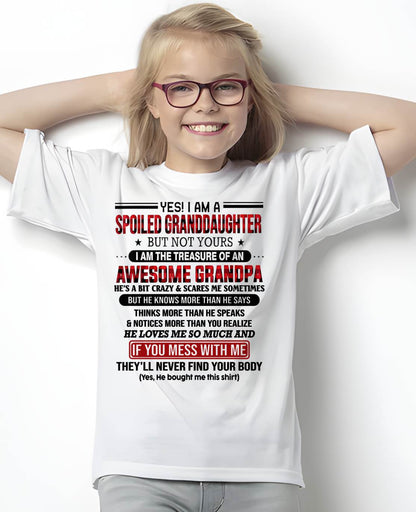 YES! I'M A SPOILED GRANDDAUGHTER - GIFT FROM GRANDPA - NIKI00 (SKU26T-01317-00)