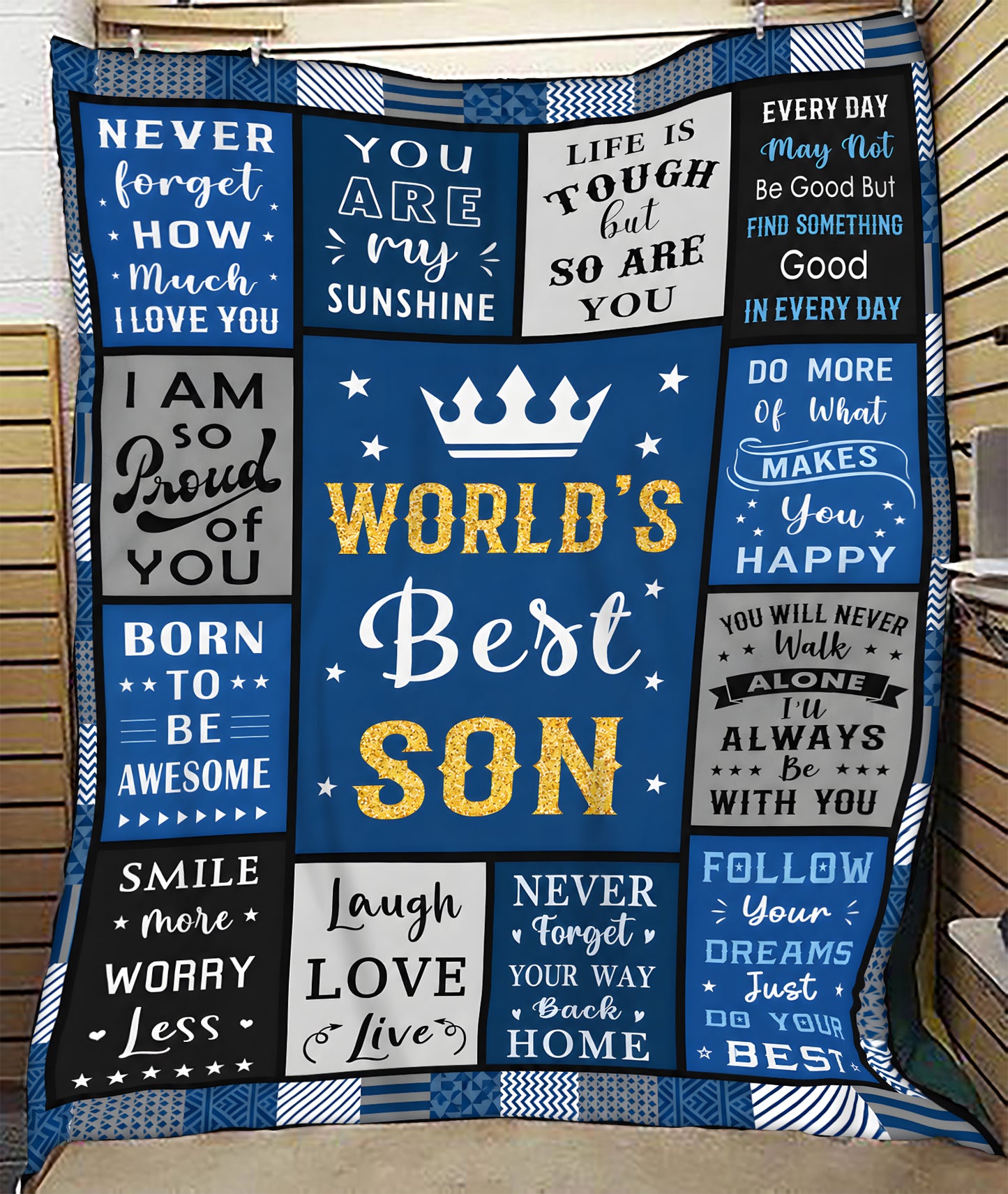 Gift For Son Blanket - Son Gifts from Mom/Dad, Son Birthday Gifts, Gift for My Son, Gifts for Grown Son - Niki ( SKU2605-190)