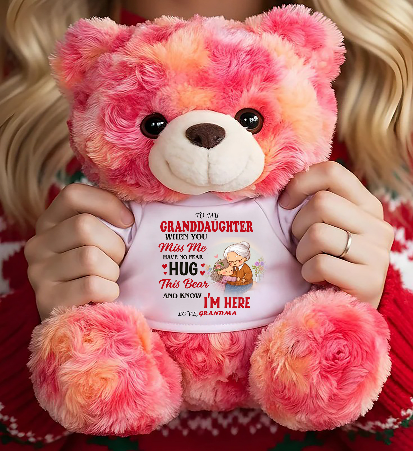 TO MY GRANDDAUGHTER - TEDDY BEAR, A BIG HUG FROM GRANDMA - KATE00