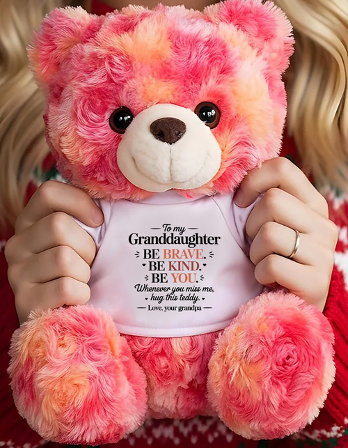 TO MY GRANDDAUGHTER - TEDDY BEAR, A BIG HUG FROM GRANDPA - KATE00 (SKU2608-191)