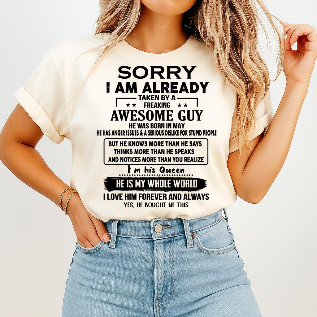 May - Awesome Guy - Perfect gift for your girlfriend or wife from Husband - KATE05 (SKUT08-11-05)
