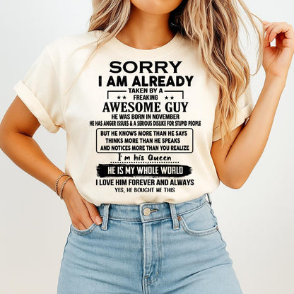 November - Awesome Guy - Perfect gift for your girlfriend or wife From Husband - KATE11 (SKUT08-11-11)
