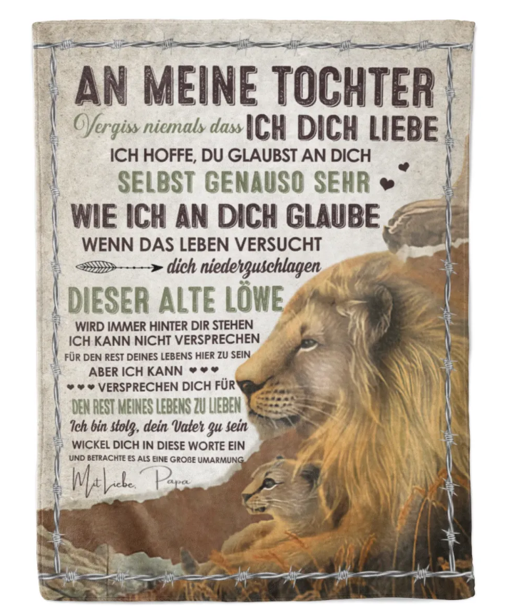 Besonderes Geschenk für deinen Tochter – Decke von Papa