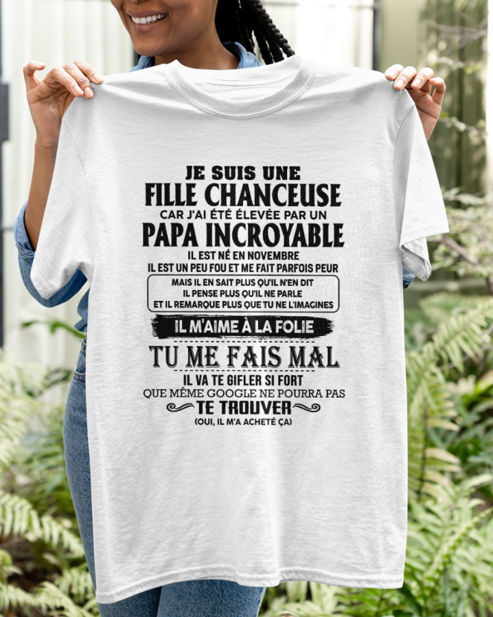 Cadeau d’anniversaire de papa pour sa fille  |   T-shirt - KATE00 / fr00