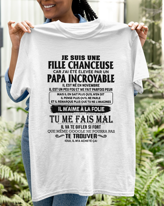 Cadeau d’anniversaire de papa pour sa fille  |   T-shirt - KATE00 / fr00