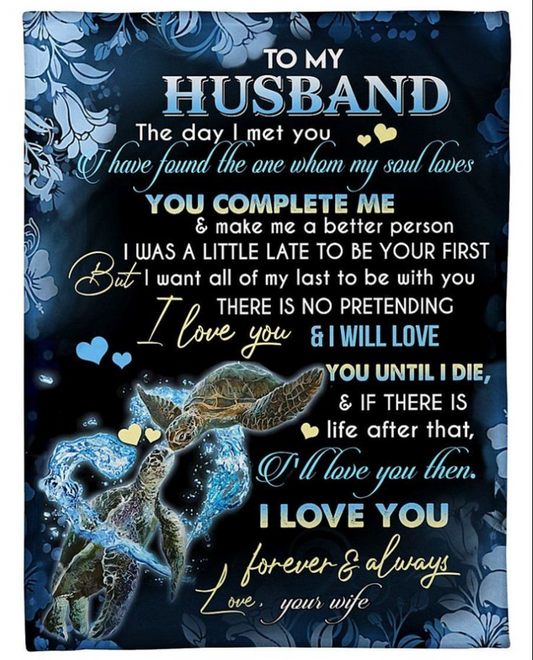 Special Gift For Your Husband Blanket - From Wife FULL