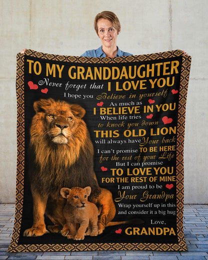 Special Gift For Your Granddaughter Blanket - From Grandpa