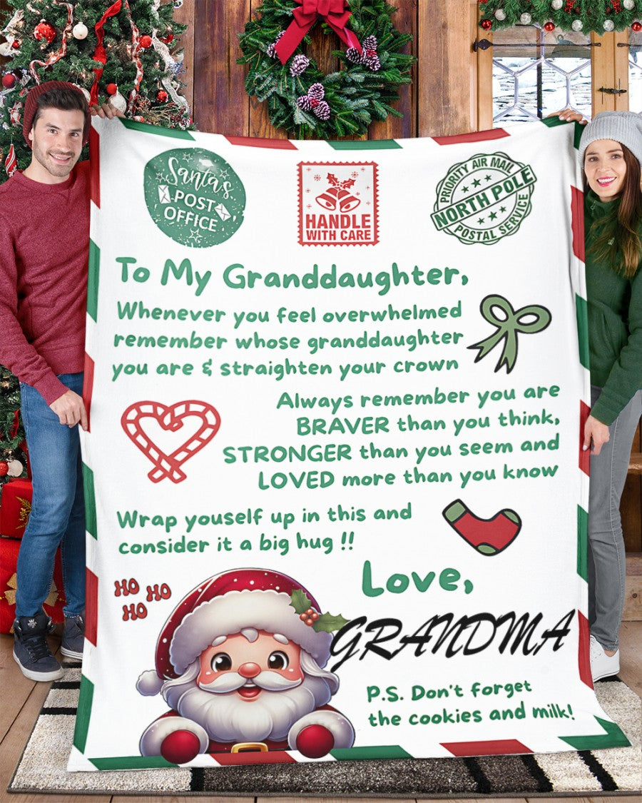BLANKET FOR GRANDDAUGHTER – COMFORT & WARMTH GIFT Sherpa Fleece Blanket NTTD00 (SKUB-CHRISTMAS3)