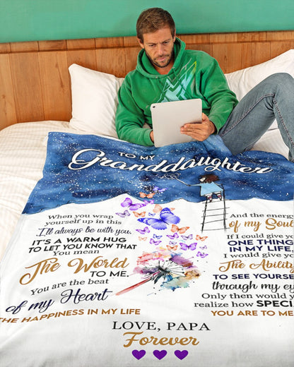 TO MY GRANDDAUGHTER - GIFT FOR GRANDDAUGHTER - Sherpa Fleece Blanket (SKUB10-82)
