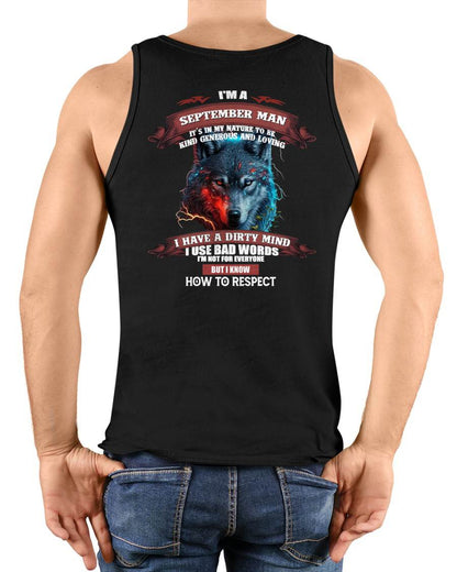 SEPTEMBER - KNOW HOW TO RESPECT - BIRTHDAY T-SHIRT FOR MEN - KATE09 (SKU12-162-09)