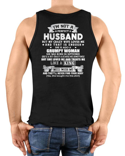 SEPTEMBER - I'M NOT A PERFECT HUSBAND BUT MY CRAZY WIFE LOVE ME - GIFT FROM WIFE - NIKI09 (SKU2603-112-09)