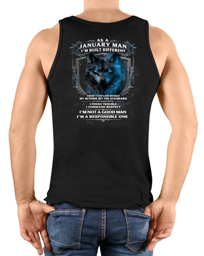 JANUARY - BUILT DIFFERENT - BIRTHDAY T-SHIRT FOR MEN - NIKI01 (SKU12-301-01)