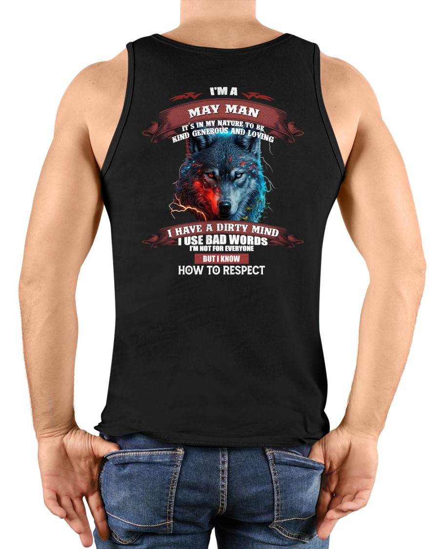MAY - KNOW HOW TO RESPECT - BIRTHDAY T-SHIRT FOR MEN - KATE05 (SKU12-162-05)