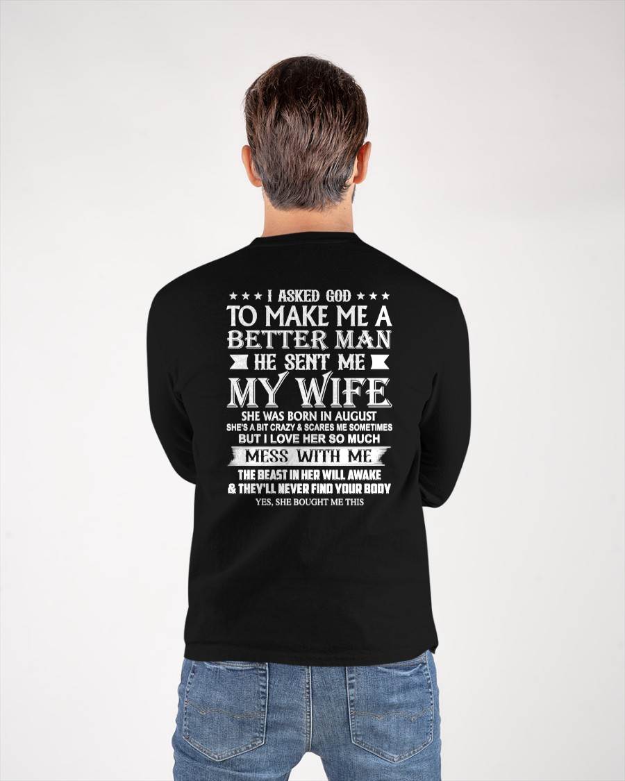 AUGUST - ASKED GOD TO BE A BETTER MAN - GIFT FROM WIFE - NIKI08 (SKU10-109-08)