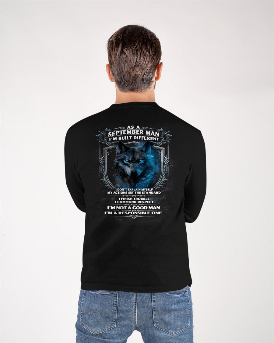 SEPTEMBER - BUILT DIFFERENT - BIRTHDAY T-SHIRT FOR MEN - NIKI09 (SKU12-301-09)