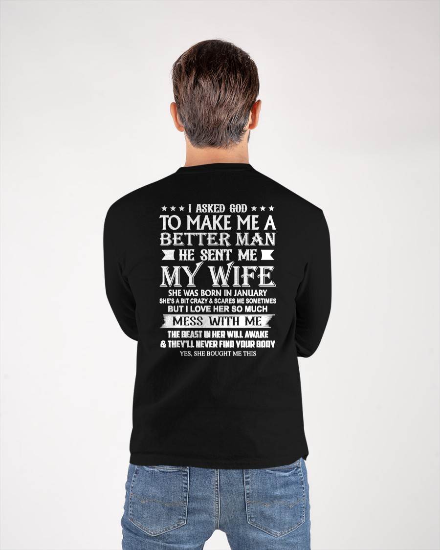 JANUARY - ASKED GOD TO BE A BETTER MAN - GIFT FROM WIFE - NIKI01 (SKU10-109-01)