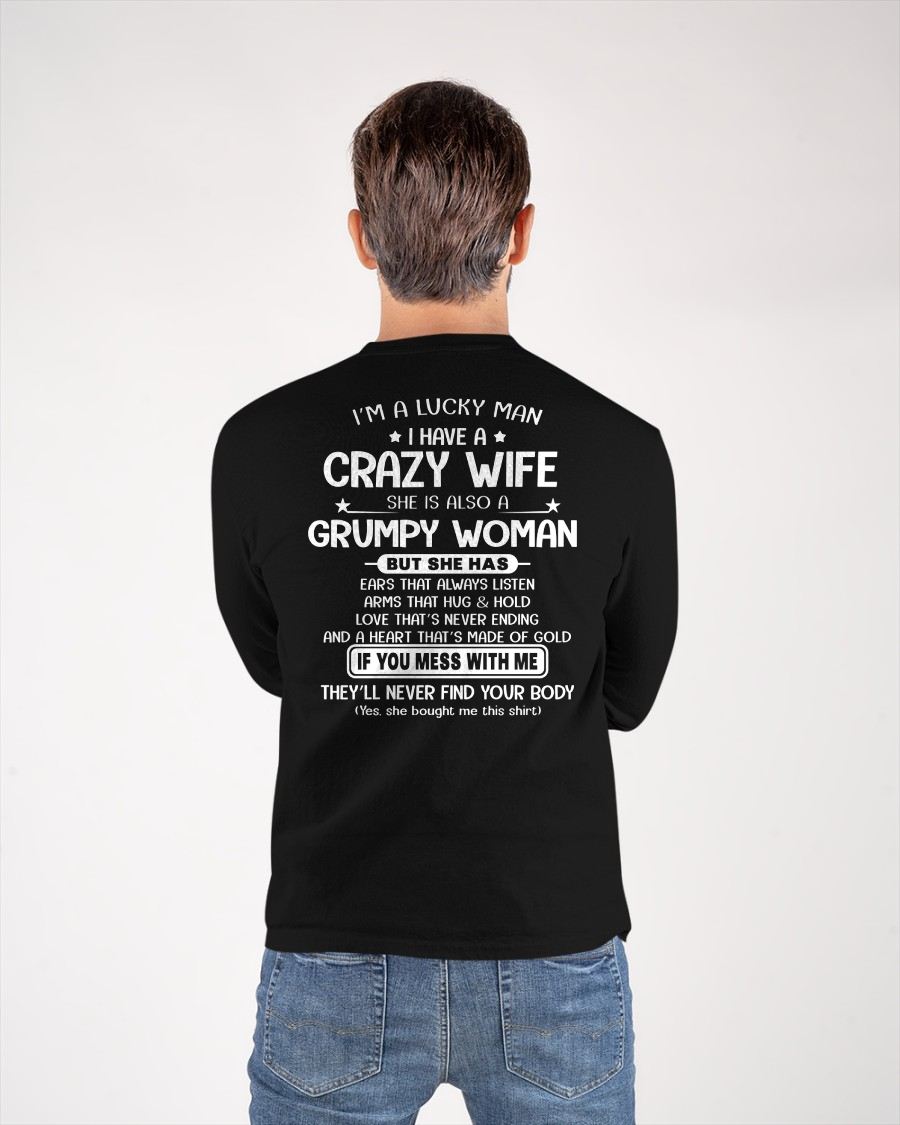 LUCKY MAN OF A GRUMPY WIFE  - GIFT FROM WIFE - KATE00 (SKU12-277-00)